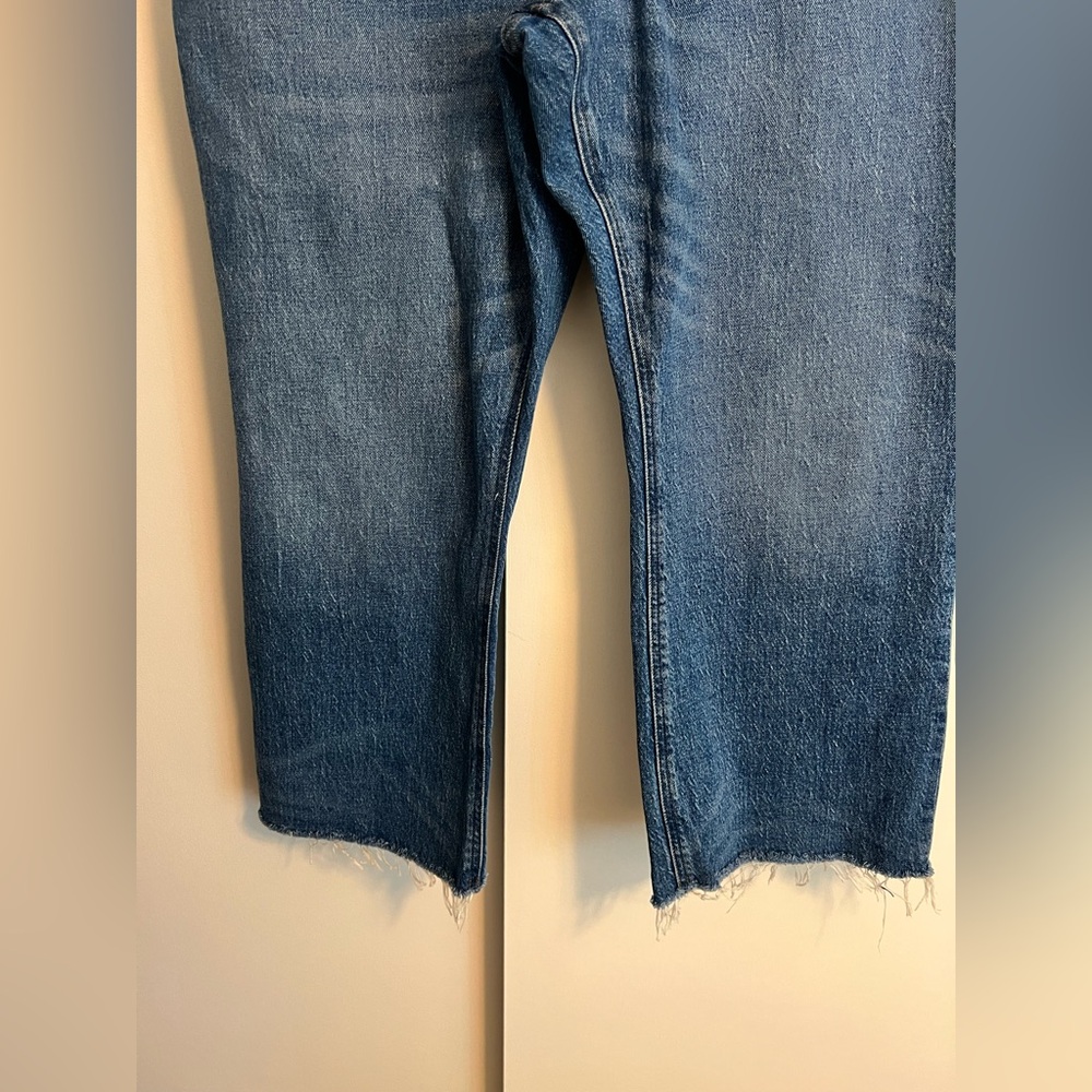J. Crew Women’s 9” Demi Boot Crop Jeans Clyde Wash Raw Hem Size 36 - Picture 9 of 9